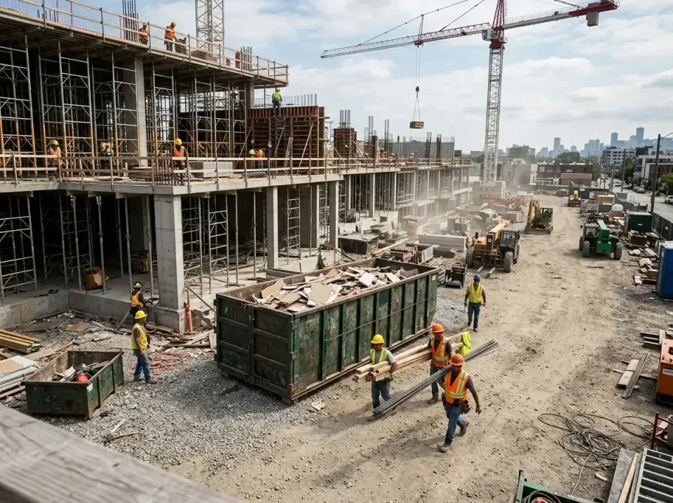 commercial-construction-site-w-002 — frequently asked questions, Low Cost Construction Dumpster Rental in Burnsville, MN